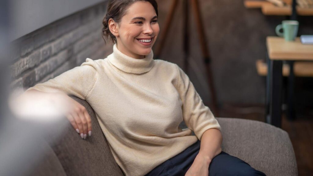 Joyful woman feeling hopeful after Ketamine for Bipolar Disorder in Centennial, CO therapy